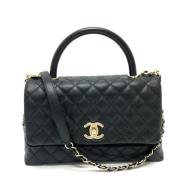 Pre-owned Leather chanel-bags Chanel Vintage , Black , Dames