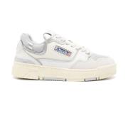 CLC Lage Sneakers Wit Grijs Koeienhuid Autry , White , Dames