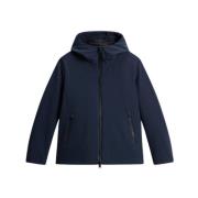 Blauwe Softshell Jas voor Mannen Woolrich , Blue , Heren