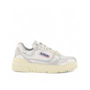 CLC LOW Sneakers, Zilver Leer en Suède Autry , White , Heren