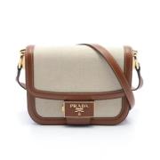 Pre-owned Leather prada-bags Prada Vintage , Beige , Dames