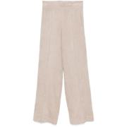 Taupe Corduroy Wijde Pijp Broek D.Exterior , Beige , Dames