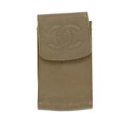 Pre-owned Leather wallets Chanel Vintage , Beige , Dames