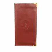 Pre-owned Leather wallets Cartier Vintage , Red , Dames