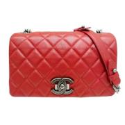 Pre-owned Leather chanel-bags Chanel Vintage , Red , Dames