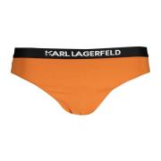 Oranje Beachwear Bikini Onderstuk Contrast Logo Karl Lagerfeld , Orang...