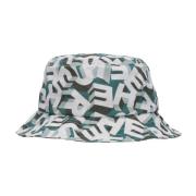 Multi Katoenen Bucket Hat met Borduurwerk HUF , Multicolor , Unisex