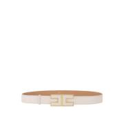 Synthetische leren riem Ivoor Goud Elisabetta Franchi , Beige , Dames