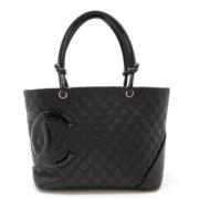 Pre-owned Fur totes Chanel Vintage , Black , Dames