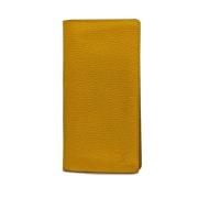 Pre-owned Leather wallets Louis Vuitton Vintage , Yellow , Dames