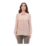 Roze Georgette Klassieke Blouse Fracomina , Pink , Dames