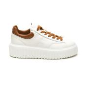 Bruine Sneakers H-Stripes Veters Hogan , White , Dames