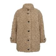 Teddy Mix Jas Off White Co'Couture , Beige , Dames