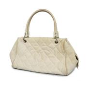 Pre-owned Leather chanel-bags Chanel Vintage , White , Dames