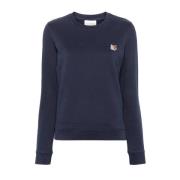 Stijlvol Sweatshirt voor Modieuze Look Maison Kitsuné , Blue , Dames