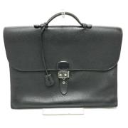 Pre-owned Leather briefcases Hermès Vintage , Black , Heren