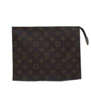 Pre-owned Canvas clutches Louis Vuitton Vintage , Brown , Dames