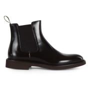 Leren Chelsea Boot Elastische Stofinzet Doucal's , Brown , Heren