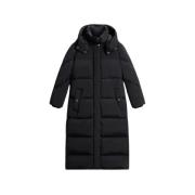 Zwarte Lange Parka voor Vrouwen Woolrich , Black , Dames