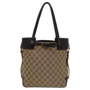 Pre-owned Canvas totes Gucci Vintage , Beige , Dames