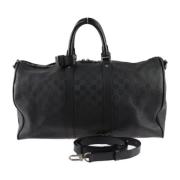 Pre-owned Leather travel-bags Louis Vuitton Vintage , Black , Unisex