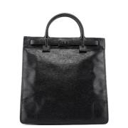 Pre-owned Leather handbags Gucci Vintage , Black , Dames