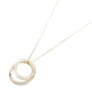 Pre-owned Metal necklaces Cartier Vintage , Beige , Dames