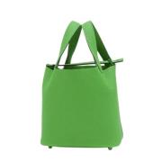 Pre-owned Leather handbags Hermès Vintage , Green , Dames