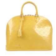 Pre-owned Leather handbags Louis Vuitton Vintage , Yellow , Dames