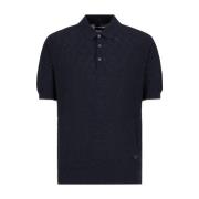 Monochromatische logo polo shirt met klassieke kraag Armani , Blue , H...