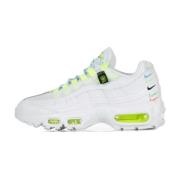 Witte lage schoen met blauwe furie Nike , White , Dames