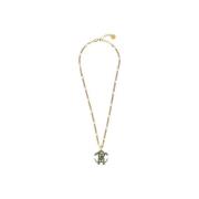 Gouden Logo Hanger Ketting Roberto Cavalli , Yellow , Dames