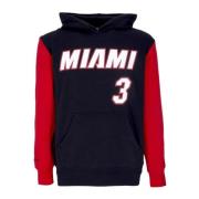 Miami Heat Dwyane Wade Hoodie Mitchell & Ness , Black , Heren