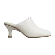 Witte leren hakken sabot schoen Tod's , White , Dames