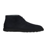 Suede Desert Boots met Rubber Kiezels Tod's , Blue , Heren