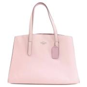 Pre-owned Leather handbags Coach Pre-owned , Pink , Dames