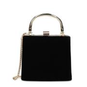 Dames zwarte clutch tas Kazar , Black , Dames