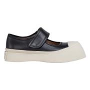 Nappa leren mary jane sneaker Marni , Black , Dames