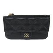 Pre-owned Canvas wallets Chanel Vintage , Black , Dames