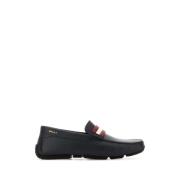 Midnight Blue Leren Loafers Bally , Blue , Heren