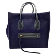 Pre-owned Suede celine-bags Celine Vintage , Blue , Dames