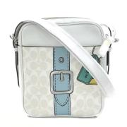 Pre-owned Leather shoulder-bags Coach Pre-owned , White , Dames