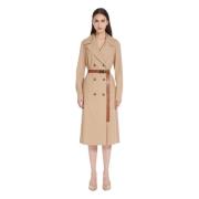 Bruine overhemdjurk met riem Max Mara Studio , Brown , Dames