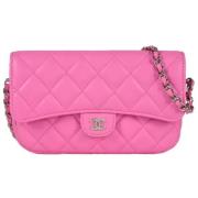 Pre-owned Leather chanel-bags Chanel Vintage , Pink , Dames