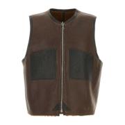 Omkeerbaar Bruin Leren Vest Our Legacy , Brown , Heren