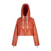 Oranje Shorty Cropped Down Jacket Khrisjoy , Orange , Dames