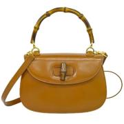 Pre-owned Leather gucci-bags Gucci Vintage , Brown , Dames