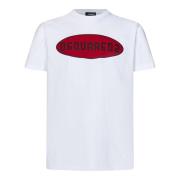 Witte T-shirts en Polos High Voltage Dsquared2 , White , Heren