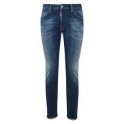 Blauwe Denim Stretch Slim Fit Broek Dsquared2 , Blue , Heren