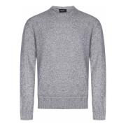 Grijze Distressed Sweater met Kangoeroezak Dsquared2 , Gray , Heren